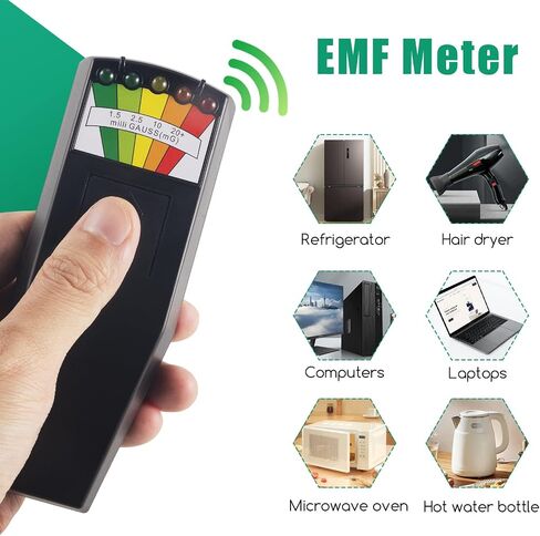 LED EMF Meter Magnetic Field Detector Ghost Hunting Paranormal Equipment Detector Portable EMF Reader Tester for Home EMF Inspections, Office & Outdoor Ghost Field Monitor Counter(Orange) in Saudi Arabia