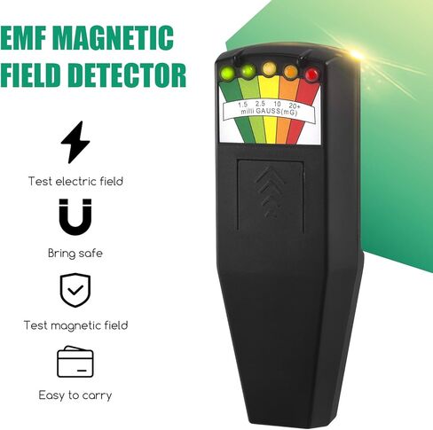 LED EMF Meter Magnetic Field Detector Ghost Hunting Paranormal Equipment Detector Portable EMF Reader Tester for Home EMF Inspections, Office & Outdoor Ghost Field Monitor Counter(Orange) in Saudi Arabia
