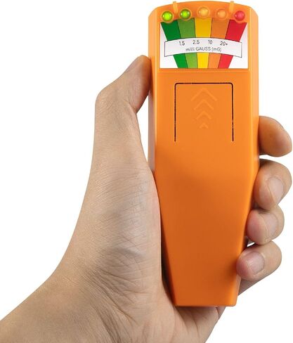 LED EMF Meter Magnetic Field Detector Ghost Hunting Paranormal Equipment Detector Portable EMF Reader Tester for Home EMF Inspections, Office & Outdoor Ghost Field Monitor Counter(Orange) in Saudi Arabia