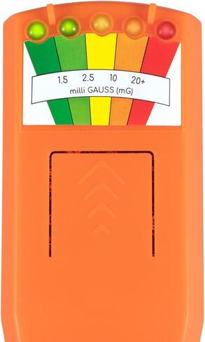 LED EMF Meter Magnetic Field Detector Ghost Hunting Paranormal Equipment Detector Portable EMF Reader Tester for Home EMF Inspections, Office & Outdoor Ghost Field Monitor Counter(Orange) in Saudi Arabia