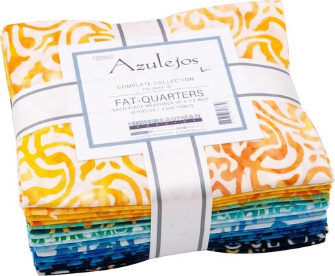 Lunn Studios Artisan Batiks Azulejos 18 فات أرباع أقمشة روبرت كوفمان FQ-2063-18 in Saudi Arabia