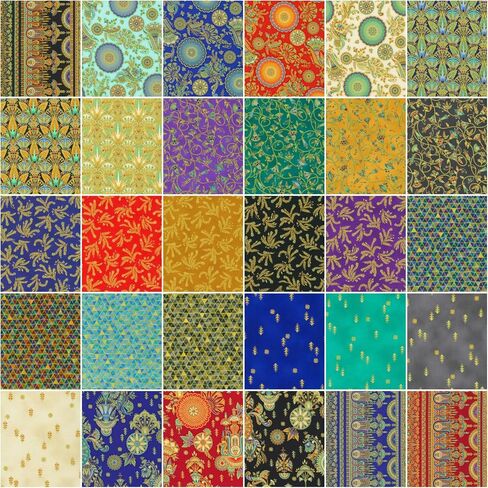 Ancient Beauty Roll Up 40 شريط جيلي رول مقاس 2.5 بوصة من Robert Kaufman Fabrics RU-1226-40 in Saudi Arabia