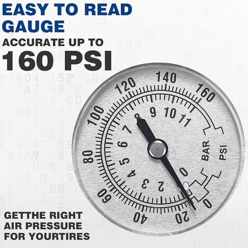 مضخة دراجة لركوب الدراجات الغربية مع مقياس الضغط - مضخة هواء للدراجة لجميع الصمامات - مضخة أرضية للدراجة 11 بار / 160 رطل لكل بوصة مربعة - مضخة إطار الدراجة للدراجات الإلكترونية والدراجات الجبلية - مضخة دراجة لصمام بريستا in Kuwait