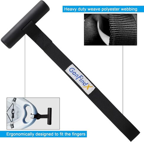 GanFindX 2 or 4 PCS Kayak & Canoe Tie Down Anchor Straps & Loops Strap, Universal for Transportation Through car Hood and Trunk in Saudi Arabia