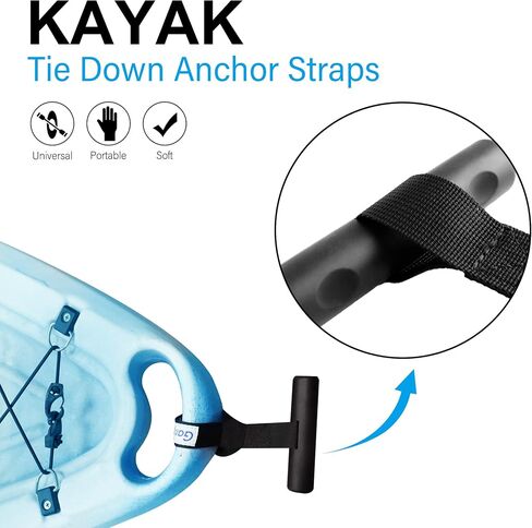 GanFindX 2 or 4 PCS Kayak & Canoe Tie Down Anchor Straps & Loops Strap, Universal for Transportation Through car Hood and Trunk in Saudi Arabia