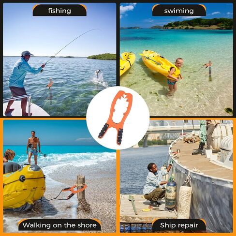 Ziopetru Kayak Brush Gripper، قبضة مرساة كاياك مع حبل مرساة مقاوم للماء بطول 16 قدم وفم مشبك حاد، قبضة مرساة زورق كاياك مع قبضة مطاطية in Kuwait