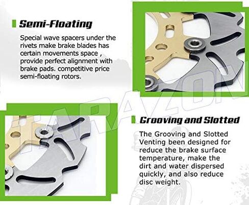 TARAZON Full Set Front & Rear Brake Disc Rotor + Pads for Suzuki GSXR 600 97-03 GSXR 750 00-03 in Kuwait