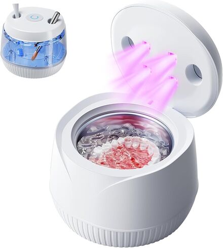 منظف ​​بالموجات فوق الصوتية لأطقم الأسنان، المثبت، واقي الفم، المصفف، صواني التبييض، رأس فرشاة الأسنان، آلة تنظيف المثبات بالموجات فوق الصوتية 45 كيلو هرتز لجميع أجهزة طب الأسنان، المجوهرات، الماس in Kuwait