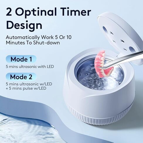 منظف ​​بالموجات فوق الصوتية لأطقم الأسنان، المثبت، واقي الفم، المصفف، صواني التبييض، رأس فرشاة الأسنان، آلة تنظيف المثبات بالموجات فوق الصوتية 45 كيلو هرتز لجميع أجهزة طب الأسنان، المجوهرات، الماس in Kuwait