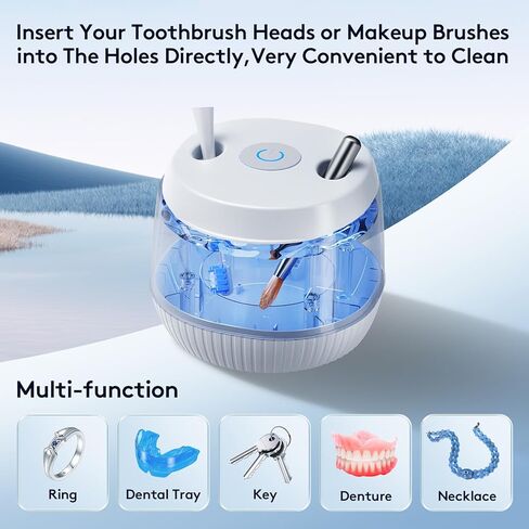 منظف ​​بالموجات فوق الصوتية لأطقم الأسنان، المثبت، واقي الفم، المصفف، صواني التبييض، رأس فرشاة الأسنان، آلة تنظيف المثبات بالموجات فوق الصوتية 45 كيلو هرتز لجميع أجهزة طب الأسنان، المجوهرات، الماس in Kuwait