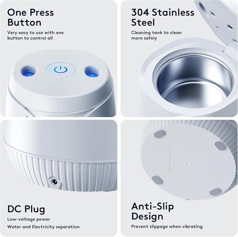 منظف ​​بالموجات فوق الصوتية لأطقم الأسنان، المثبت، واقي الفم، المصفف، صواني التبييض، رأس فرشاة الأسنان، آلة تنظيف المثبات بالموجات فوق الصوتية 45 كيلو هرتز لجميع أجهزة طب الأسنان، المجوهرات، الماس in Kuwait