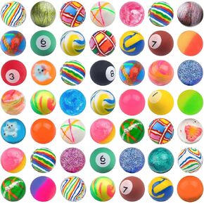 Bouncy Balls for Kids 24 Pieces 7 Styles 32mm Assorted High Bouncing Balls Toys for Birthday Parties, Party Favors and Gifts Classroom in Kuwait