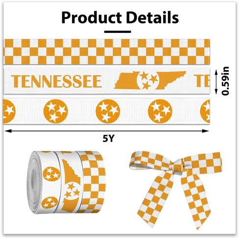 3 لفات 15 ياردة 5/8 "عرض ماريلاند ستيت الشريط لصياغة الخياطة ، شرائط جروس غروز لالتفاف الهدايا ، شرائط متطوع في ولاية ماريلاند لإكسسوارات القوس الشعر in Kuwait