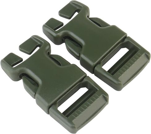 Replacement Buckle for Strap 1",Repair Kit Quick Release Buckles No Cutting or Sewing for Backpack Bag Tactical Vest 4PC (KHAKI) in Kuwait