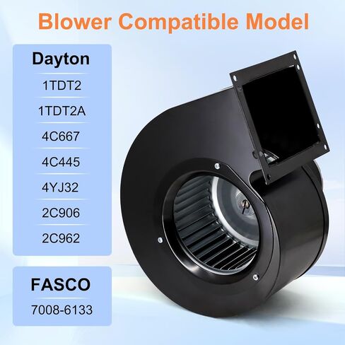 استبدال مروحة منفاخ الفرن Criditpid لـ Dayton 1TDT8، 5C508، مروحة منفاخ HVAC للقرن JE2J047NS، 9459. in Kuwait