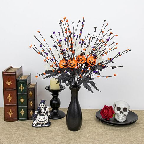 6 PCs Red White and Blue Flowers 17 Inches Independence Day Flower Patriotic Picks with Tulip Berry for 4th of july Americana Memorial Day Vase Table Centerpiece Decor (No Vase) in Saudi Arabia