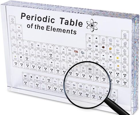 NLShan Periodic Table with Real Elements: Acrylic Periodic Table Display for Teaching - Chemistry Gift for Students, Teachers & Science Lovers in Kuwait