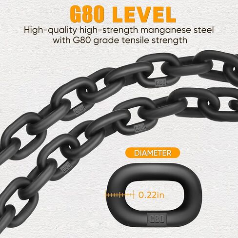 رافع طبل السلسلة - سعة تحميل 2200 رطل، مناسب لرفع براميل بلاستيكية/معدنية سعة 55 جالون، حلقة رفع مناسبة للرافعات (نموذج محسّن) in Kuwait