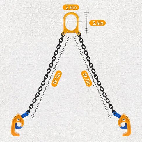 رافع طبل السلسلة - سعة تحميل 2200 رطل، مناسب لرفع براميل بلاستيكية/معدنية سعة 55 جالون، حلقة رفع مناسبة للرافعات (نموذج محسّن) in Kuwait