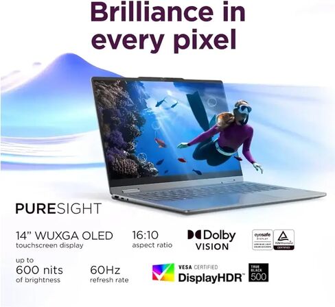 Lenovo IdeaPad Slim 15.6 inch FHD Touch Laptop | AMD Ryzen 7-7730U(Beat i7-1355U) | AMD Radeon Graphics| Fingerprint | Backlit | 16GB RAM | 512GB SSD | Windows 11 Home | Bundle with Stylus Pen in Saudi Arabia