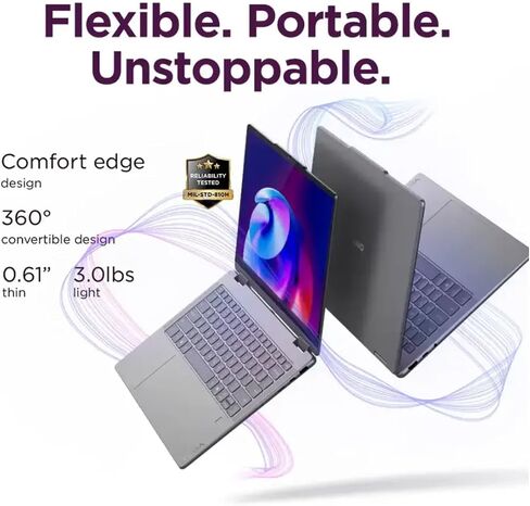 Lenovo IdeaPad Slim 15.6 inch FHD Touch Laptop | AMD Ryzen 7-7730U(Beat i7-1355U) | AMD Radeon Graphics| Fingerprint | Backlit | 16GB RAM | 512GB SSD | Windows 11 Home | Bundle with Stylus Pen in Saudi Arabia