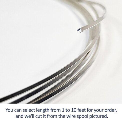 16 مقياسًا ، مربعًا ، نصف هارد ، 925 سلك الفضة الاسترليني - 3 أقدام - لفن المجوهرات من Wizart in Kuwait