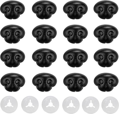 100Pcs Safety Noses and Washers for Amigurumi Crochet - Thalinfayi 15 * 20mm Black Plastic Safety Nose Dog Nose Crochet Craft Nose for Amigurumi, Crafts, Crochet Doll DIY Making Supplies in Kuwait