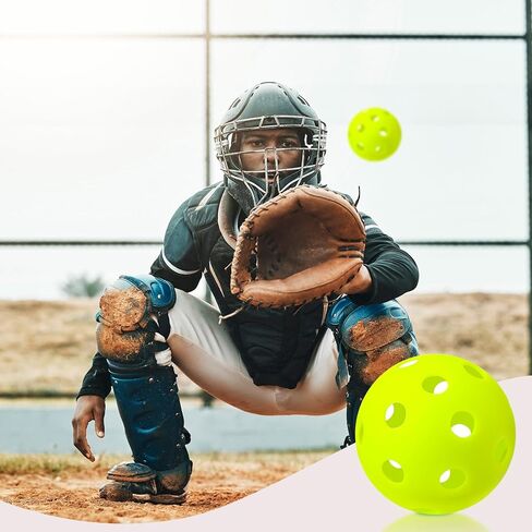 36 Pcs Baseball Practice Balls Mini Plastic Training Baseball Lightweight Baseball Hollow Softballs with a Drawstring Bag for Hitting, Baseball Batting Training Indoor Outdoor Use in Kuwait