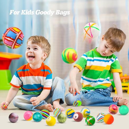 كرات نطاط للأطفال 24 قطعة 7 أنماط 32 مم من ألعاب الكرات المرتدة عالية الحفلات لحفلات أعياد الميلاد ، وفضلات الحفلات والهدايا في الفصل الدراسي in Kuwait