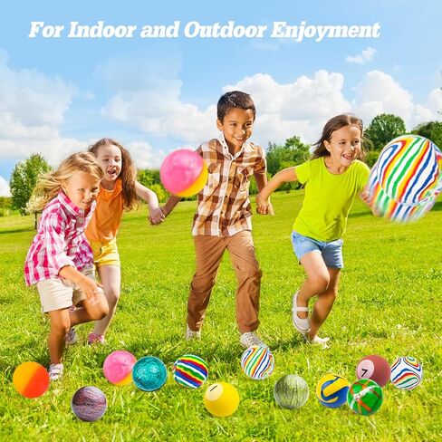 كرات نطاط للأطفال 24 قطعة 7 أنماط 32 مم من ألعاب الكرات المرتدة عالية الحفلات لحفلات أعياد الميلاد ، وفضلات الحفلات والهدايا في الفصل الدراسي in Kuwait