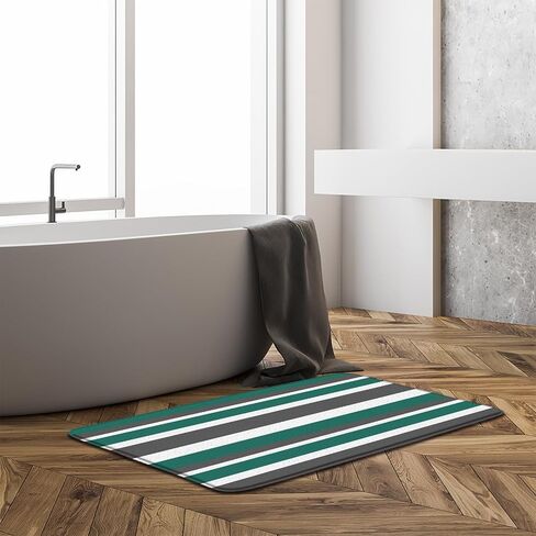 Navy Blue Red White Bath Mat Geometry Red Nevy Blue White Lines Geometric Classic Simple Creative Modern Bathroom Mat Rug Memory Foam Doormat，17.8x29.5 Inch in Saudi Arabia