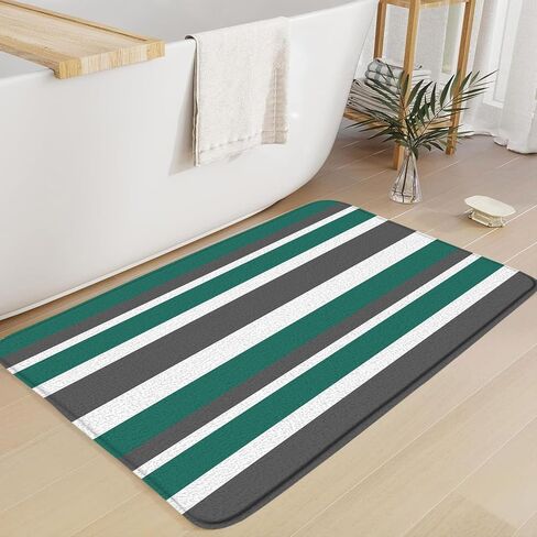 Navy Blue Red White Bath Mat Geometry Red Nevy Blue White Lines Geometric Classic Simple Creative Modern Bathroom Mat Rug Memory Foam Doormat，17.8x29.5 Inch in Saudi Arabia