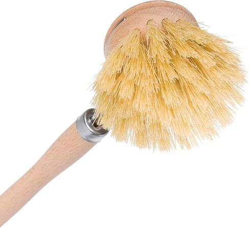 Redecker German-Made Horse Hair Bristle Dish Brush, Soft All-Purpose Scrubber for Kitchen & Household with Strong Horse Hair Bristles, 1-1/2 inch Replaceable Brush Head, Single Unit, 9-inches Long in Saudi Arabia