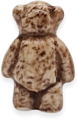 1¼" High Brown Open Arms Hug Teddy Bear Figurine - Miniature Hand Made Painted Ceramic Animals Porcelain Clay Pottery Decorative Collectible Figurines Décor Gifts in Saudi Arabia