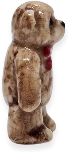 1¼" High Brown Open Arms Hug Teddy Bear Figurine - Miniature Hand Made Painted Ceramic Animals Porcelain Clay Pottery Decorative Collectible Figurines Décor Gifts in Saudi Arabia