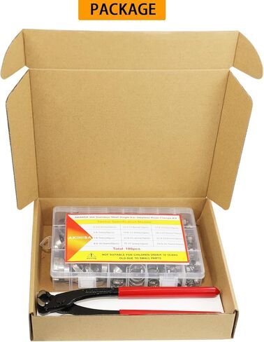 360pcs 16 Sizes Single Ear Hose Clamps, 5.3-36.1mm Stainless Steel_304 Crimp Hose Clamps Cinch Rings Assortment Kit for Automotive, Pipe, Plumbing in Kuwait