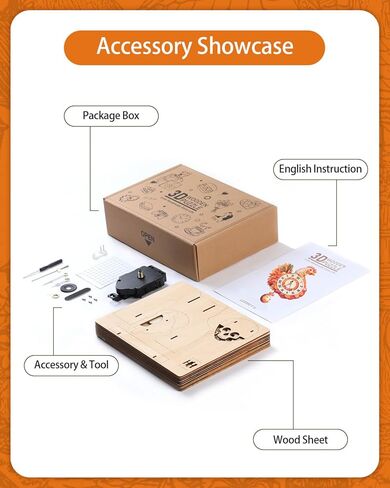 Rnfinewow 3D Puzzles for Adults, Wooden Puzzles, Blue Dragon Wall Clock DIY Kit with Pendulum, Beginner 33 Piece 3D Puzzles, Creative Gift Ideas for Adults and Teens in Kuwait