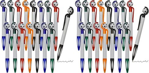 Maydahui 35 PCS Soccer Shape BallPoint Pen Fun Football Pens Soccer Party Favor Pen Retractable Manual Sport Pen Black Ink for Boy Student School in Kuwait