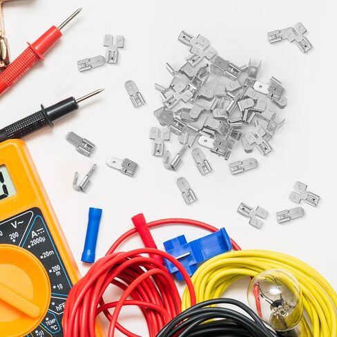 36 Pieces of Electrical Spade Connectors Including 12 Pcs Piggyback Spade Connectors, 12 Pcs Double Spade Connector and Chair Terminal Quick Disconnect Adapter 1/4" 2 Male and 1 Female Tabs in Saudi Arabia