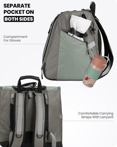 حقيبة أحذية التزلج OutdoorMaster 38L، حقيبة ظهر لأحذية التزلج على الجليد للسفر الجوي مع قاعدة مقاومة للماء لخوذة التزلج والنظارات والقفازات in Kuwait
