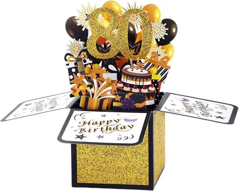 Happy Birthday 3D Pop-Up Card, Colorful Pop up Box with Envelope & 90 Years Old Greeting Card Birthday Gifts Cool Pop up Birthday Card for Grandma Grandpa Men Women (90th) in Saudi Arabia