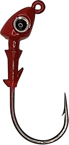 Jig Heads Pack of 5 - Fishing Jigs with Super Sharp Black Nickel Hooks - Double Locking Bait Stays & Multi-Color Eyes - Perfect for Freshwater & Saltwater Fishing in Saudi Arabia