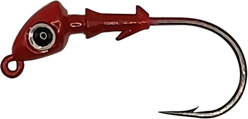 Jig Heads Pack of 5 - Fishing Jigs with Super Sharp Black Nickel Hooks - Double Locking Bait Stays & Multi-Color Eyes - Perfect for Freshwater & Saltwater Fishing in Saudi Arabia