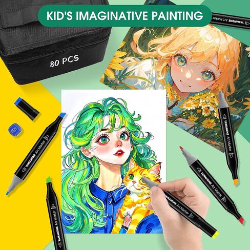 علامات الكحول تعيين 120 لونًا - علامات فنون فنية ثنائية لكتاب التلوين البالغين ، فنانين ، فنانين ، فنان ، رسم ، رسم ، رسم ، رسم ، رسم ، رسم ، رسم ، رسم توضيحي ، in Kuwait