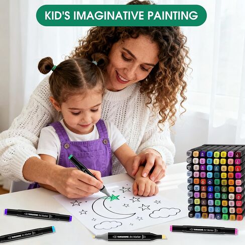 علامات الكحول تعيين 120 لونًا - علامات فنون فنية ثنائية لكتاب التلوين البالغين ، فنانين ، فنانين ، فنان ، رسم ، رسم ، رسم ، رسم ، رسم ، رسم ، رسم ، رسم توضيحي ، in Kuwait