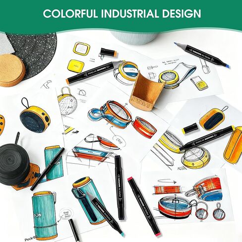 علامات الكحول تعيين 120 لونًا - علامات فنون فنية ثنائية لكتاب التلوين البالغين ، فنانين ، فنانين ، فنان ، رسم ، رسم ، رسم ، رسم ، رسم ، رسم ، رسم ، رسم توضيحي ، in Kuwait