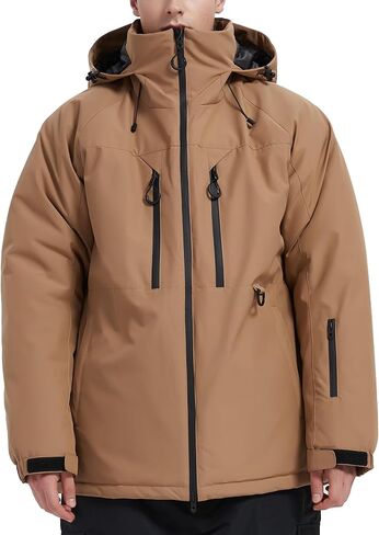 Mens Waterproof Ski Jacket Snow Coats Mountain Snowboarding Windbreaker Hooded Parka in Saudi Arabia