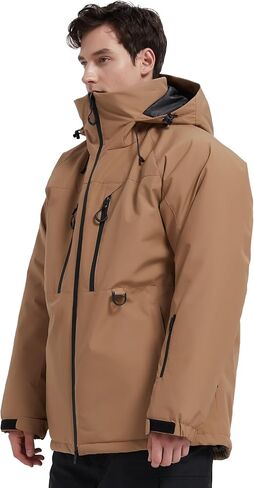 Mens Waterproof Ski Jacket Snow Coats Mountain Snowboarding Windbreaker Hooded Parka in Saudi Arabia
