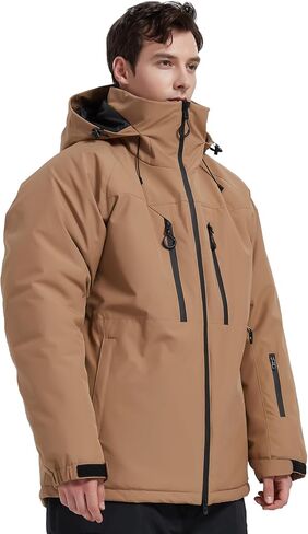 Mens Waterproof Ski Jacket Snow Coats Mountain Snowboarding Windbreaker Hooded Parka in Saudi Arabia