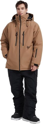Mens Waterproof Ski Jacket Snow Coats Mountain Snowboarding Windbreaker Hooded Parka in Saudi Arabia